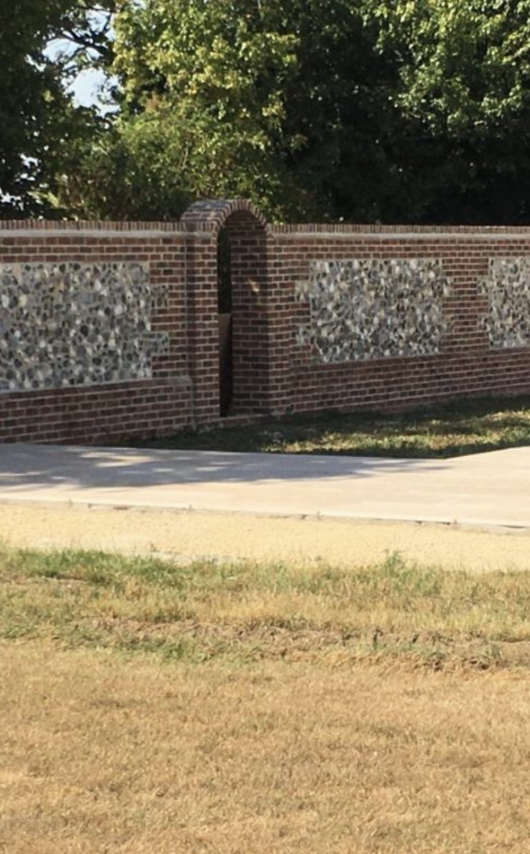 Flint wall in Widdington by Judge Construction